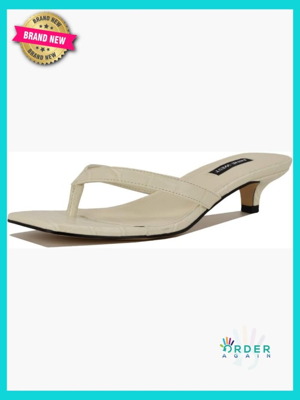 Heeled Sandal Square Toe Kitten Heel Slide Casual Dressy Faux Leather Slip On